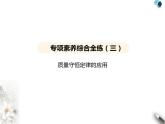 鲁教版初中九年级化学上册专项素养综合练(三)质量守恒定律的应用课件