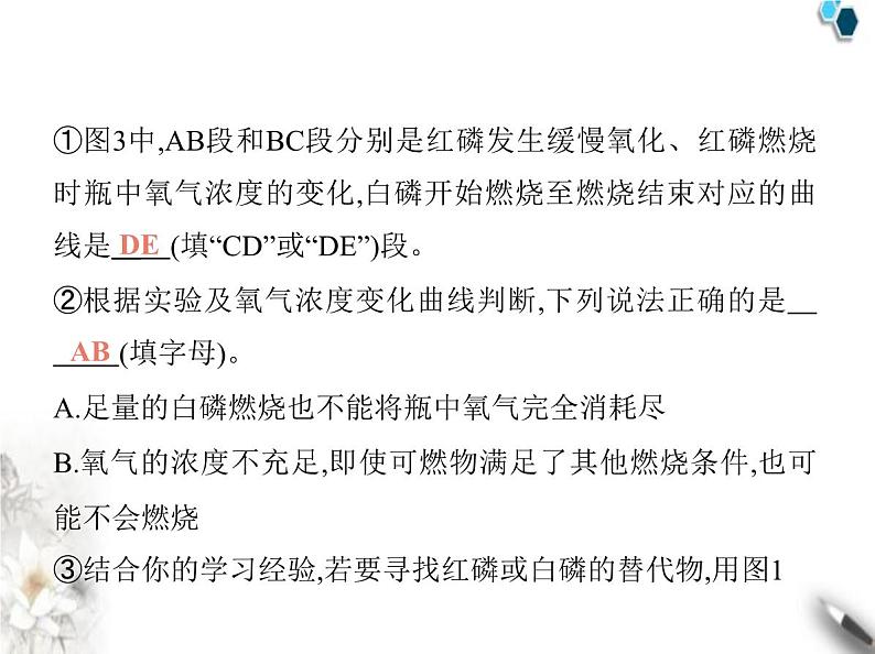 鲁教版初中九年级化学上册专项素养综合练(八)科学探究课件第8页