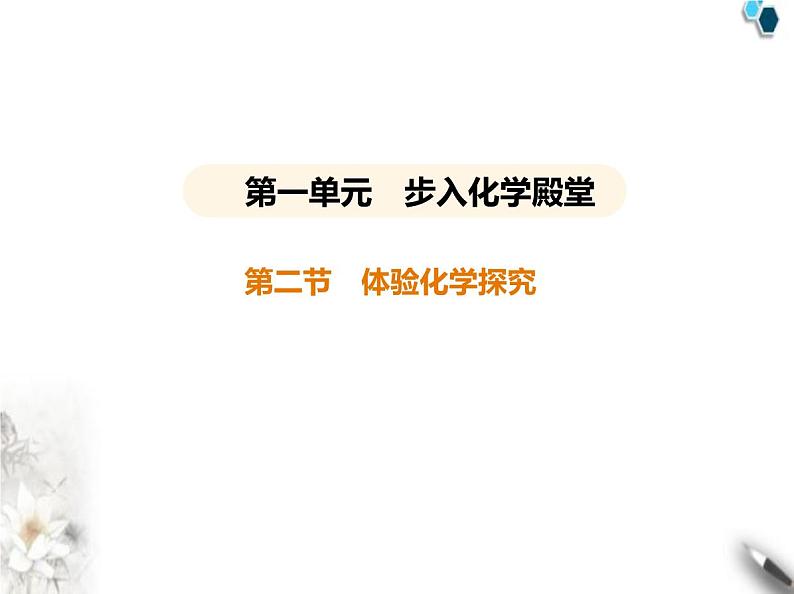 鲁教版初中九年级化学上册第一单元步入化学殿堂第二节体验化学探究课件第1页