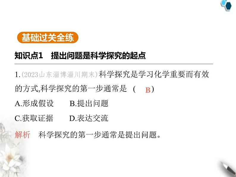 鲁教版初中九年级化学上册第一单元步入化学殿堂第二节体验化学探究课件第2页