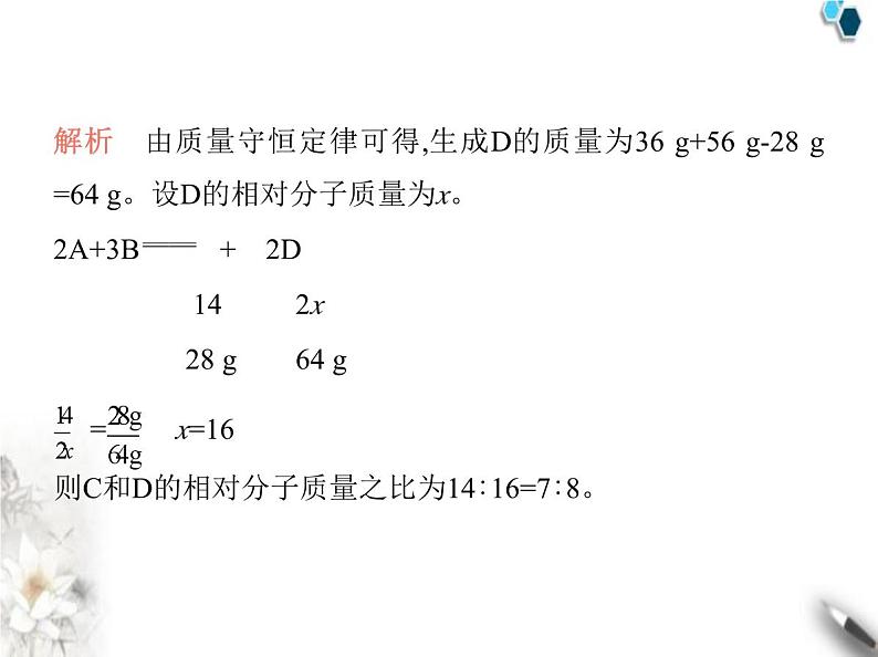 鲁教版初中九年级化学上册第五单元定量研究化学反应第三节化学反应中的有关计算课件07