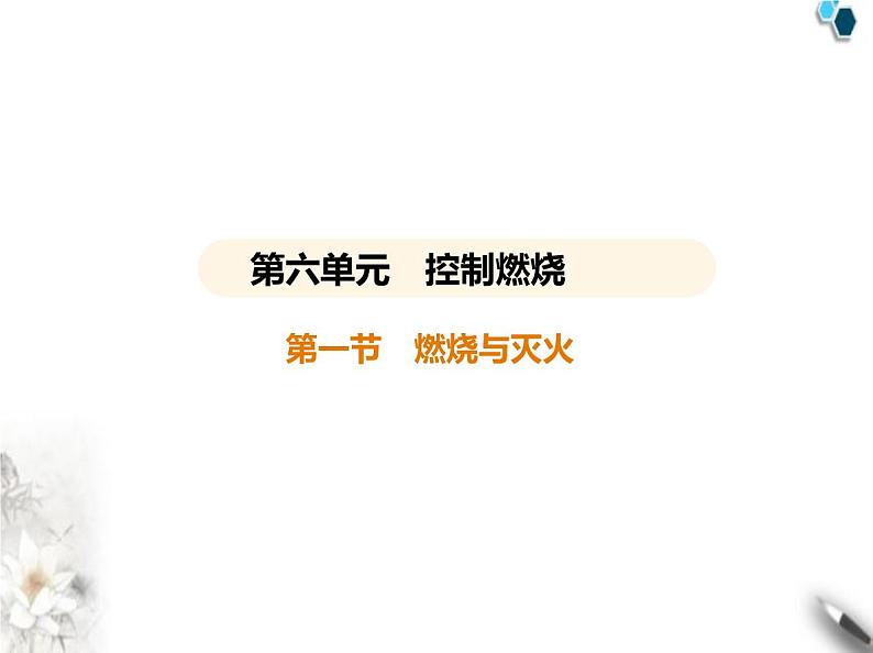 鲁教版初中九年级化学上册第六单元控制燃烧第一节燃烧与灭火课件01