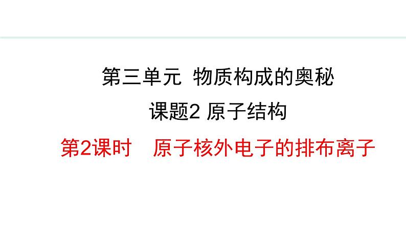 人教版九年级化学上册课件 3.2.2 原子核外电子的排布离子01