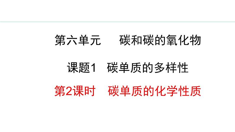 人教版九年级化学上册课件 6.1.2 碳单质的化学性质01