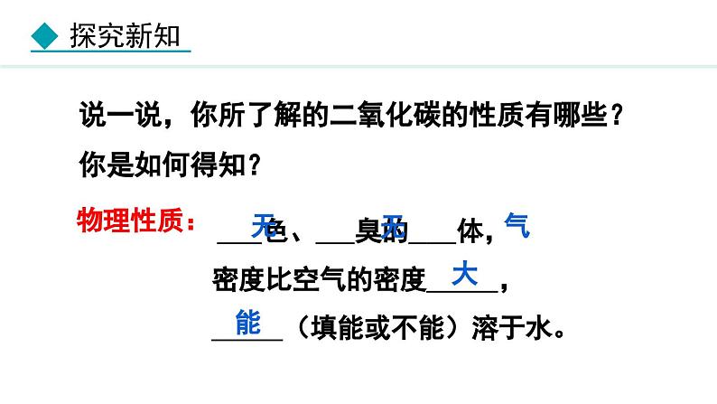 人教版九年级化学上册课件 6.2.1 二氧化碳的性质和用途第5页