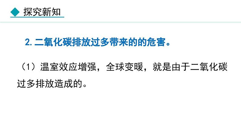 人教版九年级化学上册课件 6.2.2 二氧化碳对生活和环境的影响 一氧化碳05