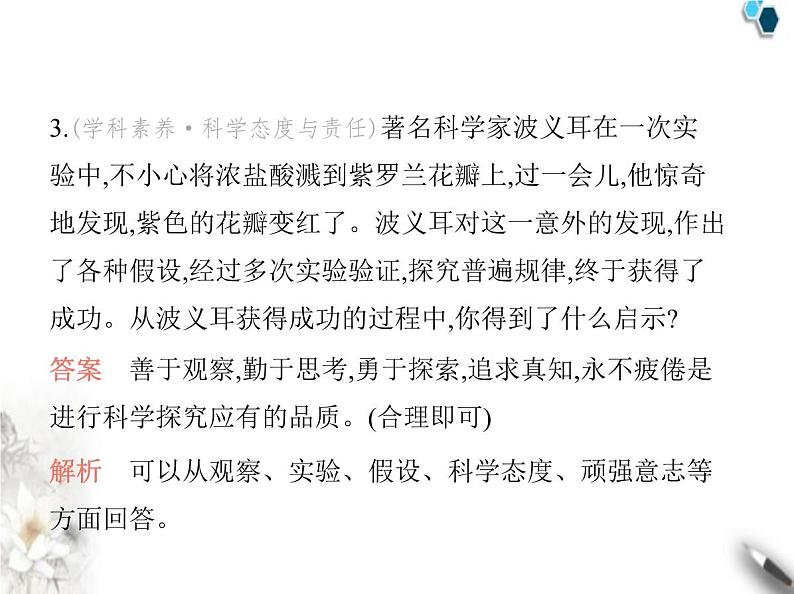 人教版初中九年级化学上册第一单元走进化学世界课题2化学实验与科学探究第三课时走进科学探究课件第6页