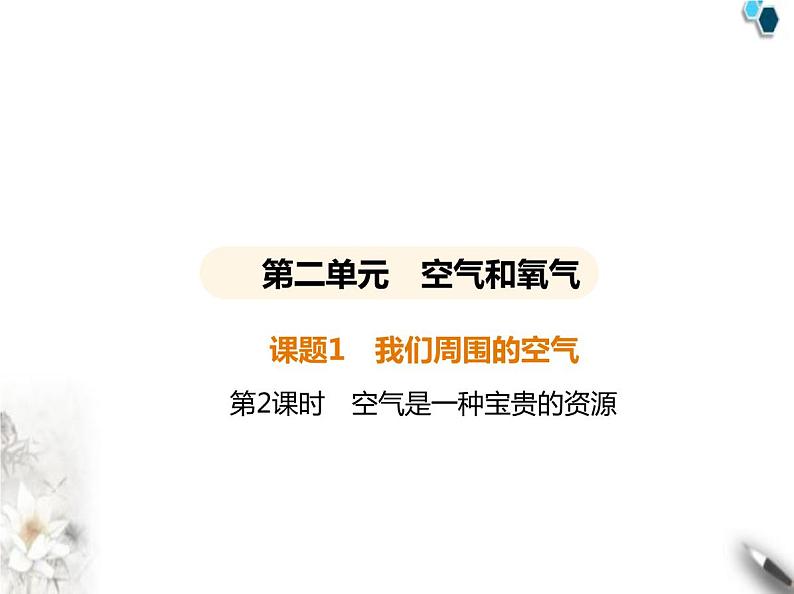 人教版初中九年级化学上册第二单元空气和氧气课题1我们周围的空气第二课时空气是一种宝贵的资源课件01