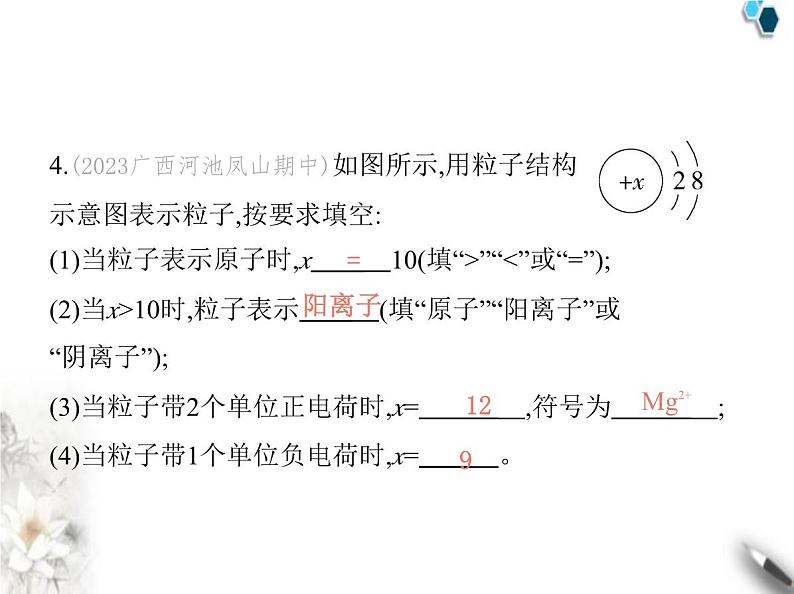 人教版初中九年级化学上册第三单元物质构成的奥秘课题2原子结构第二课时离子相对原子质量课件第7页