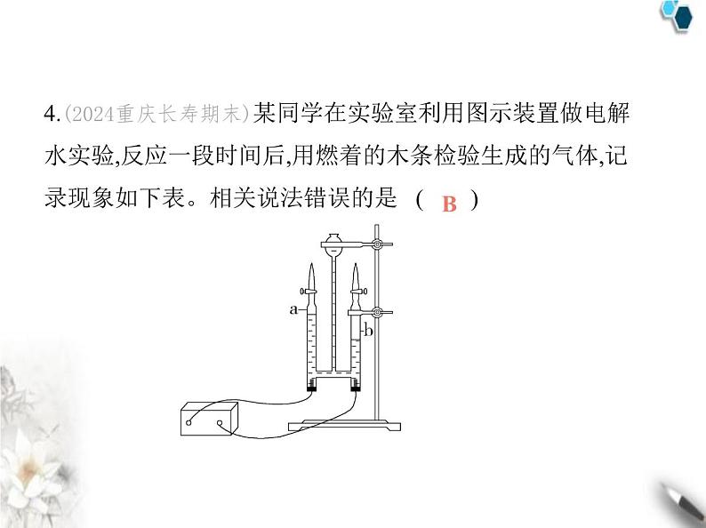 人教版初中九年级化学上册第四单元自然界的水实验活动二水的组成及变化的探究课件08