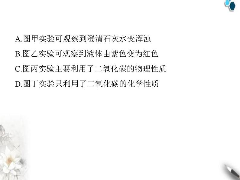 人教版初中九年级化学上册第六单元碳和碳的氧化物课题2碳的氧化物第一课时二氧化碳课件第6页