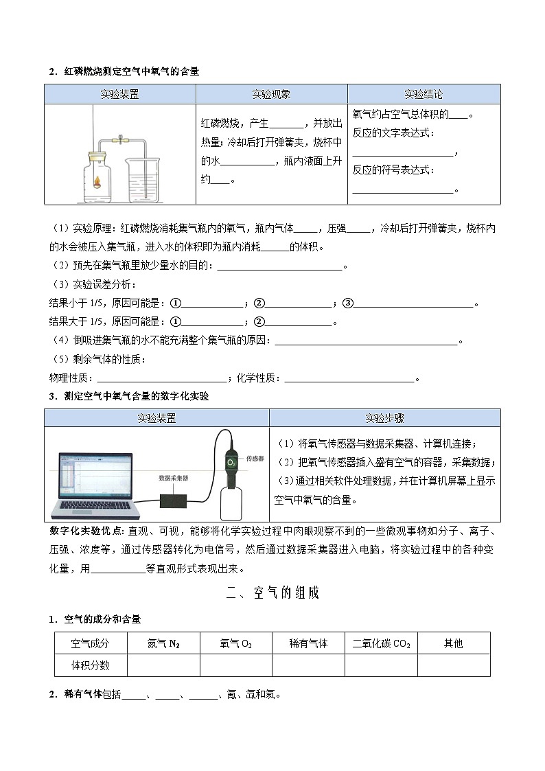 第05讲 空气的组成-九年级上册化学新教材讲义（人教版2024）02