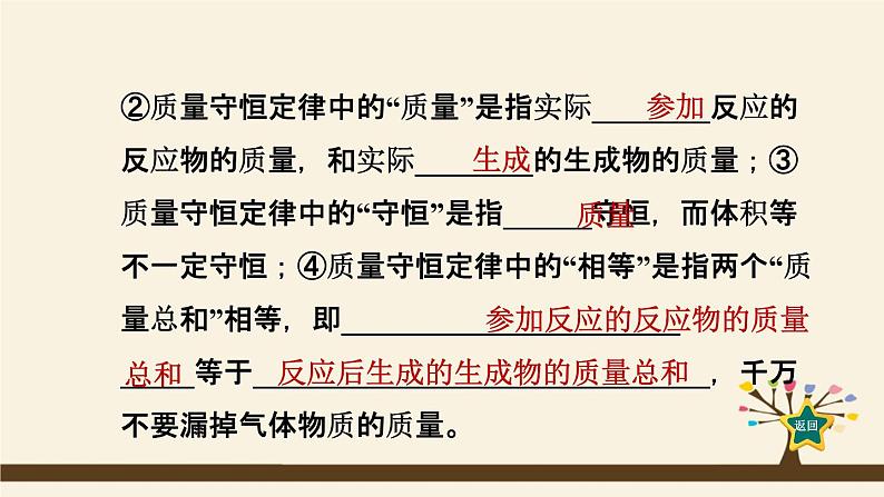 人教版化学九上课时练测课件：5.1.1质量守恒定律第3页