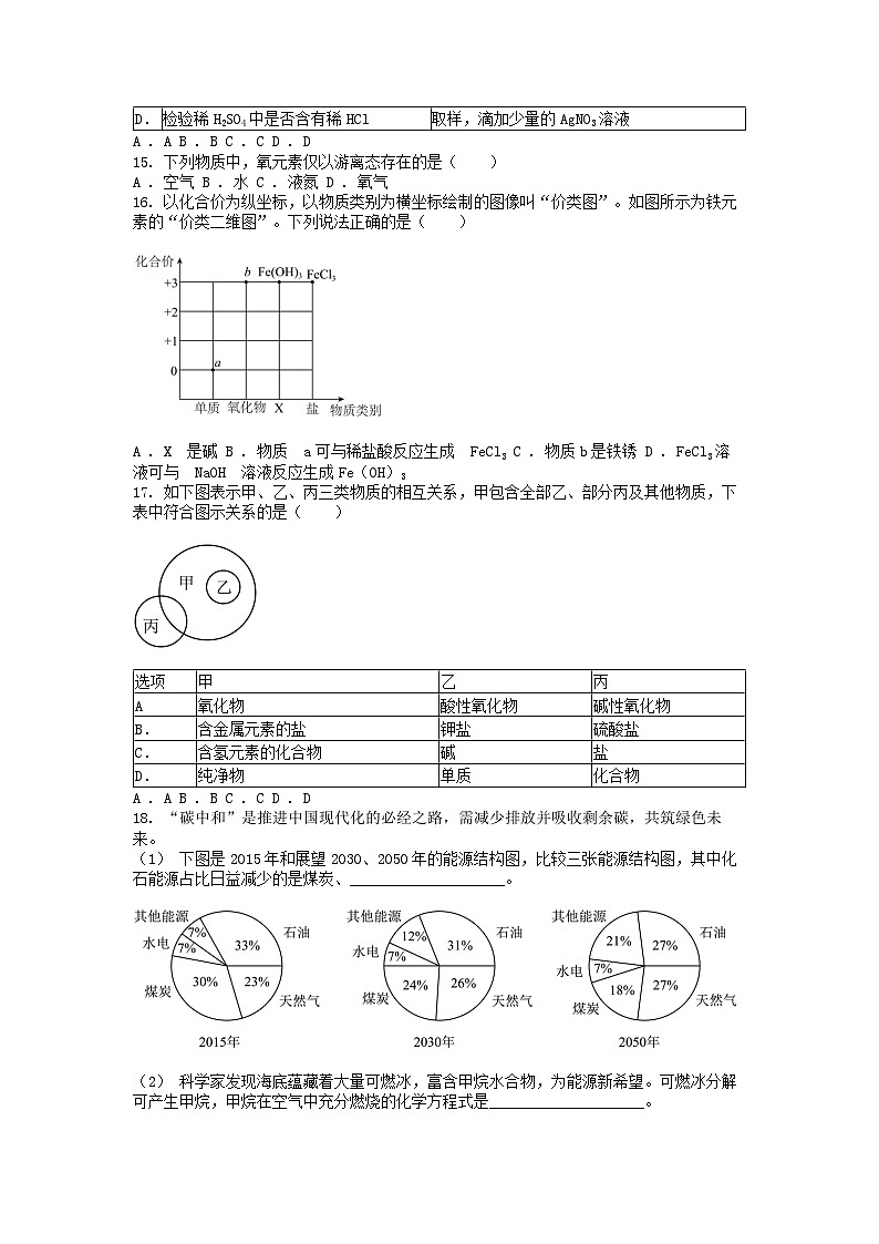 [化学][二模]上海市金山区2024年中考化学二模考试试题第2页