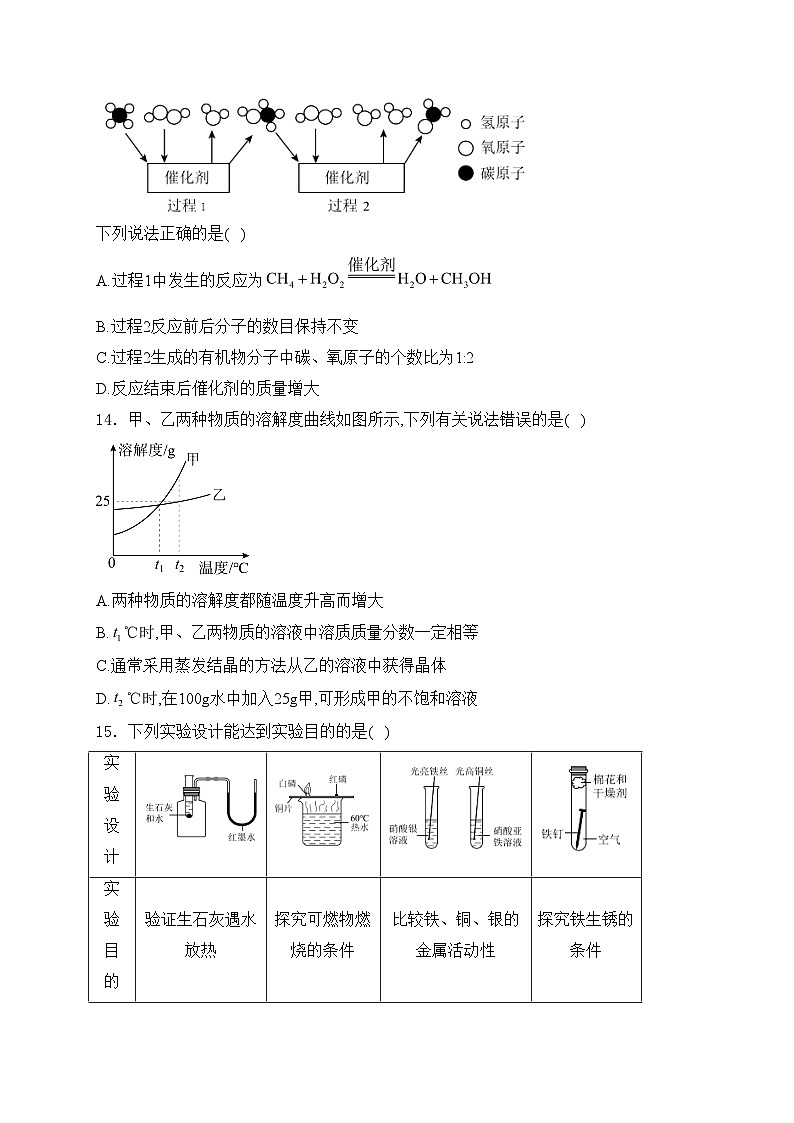 广东省阳江市阳西县2024届九年级中考一模化学试卷(含答案)03