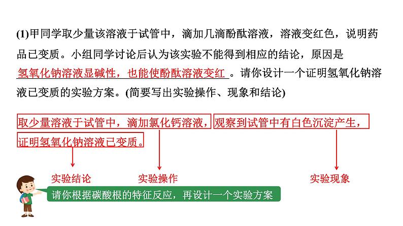 河南省2024年化学中考热点备考重难专题：氢氧化钠变质的探究（课件）第8页