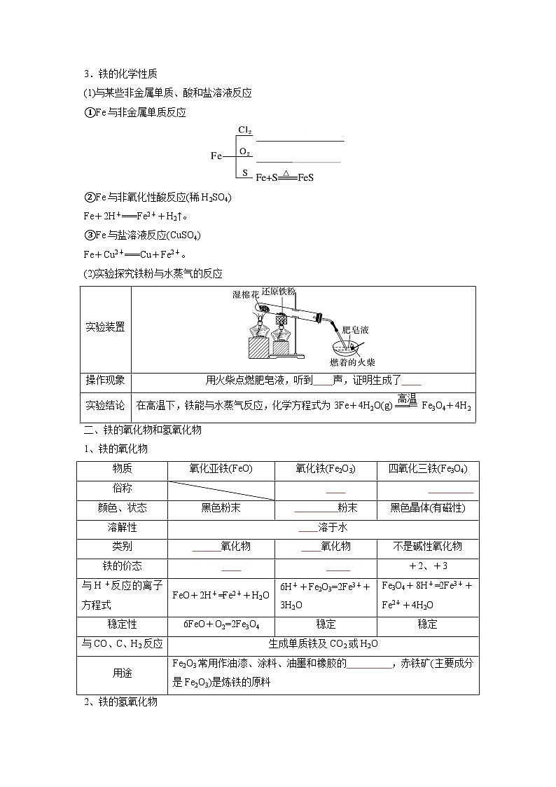 第11讲 铁及其化合物-【暑假衔接】新高一化学暑假讲义+习题（人教版2019必修第一册）02