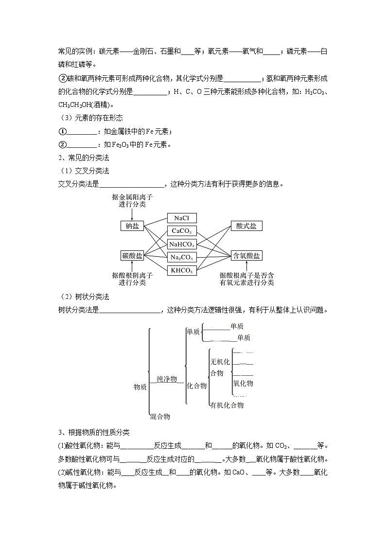 第01讲 物质的分类及转化-【暑假弯道超车】新高一化学暑假讲义+习题（人教版2019必修第一册）（原卷版）第2页