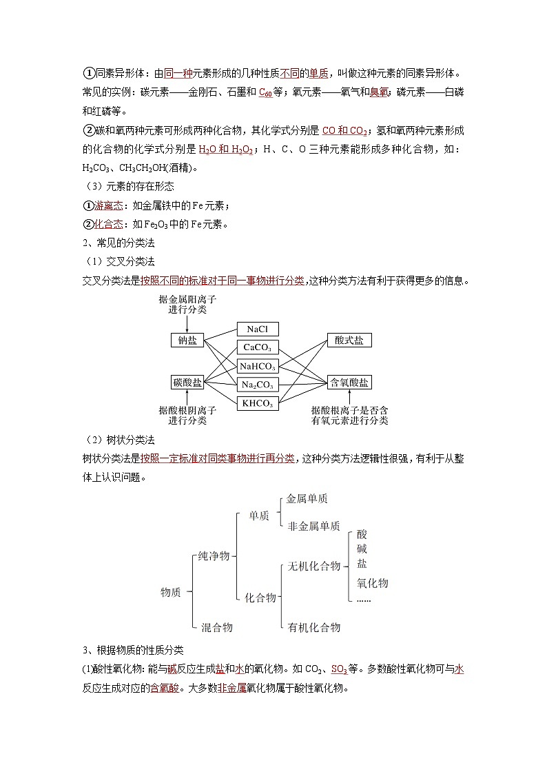 第01讲 物质的分类及转化-【暑假弯道超车】新高一化学暑假讲义+习题（人教版2019必修第一册）（解析版）第2页