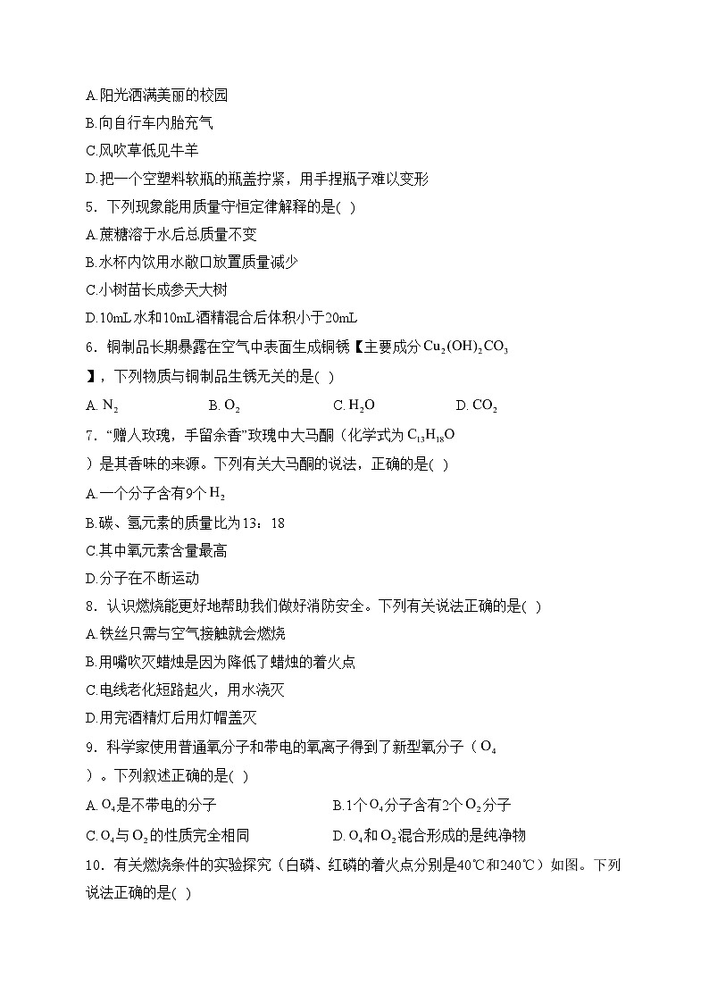 山东省烟台莱州市（五四制）2023-2024学年八年级下学期期末考试化学试卷(含答案)第2页