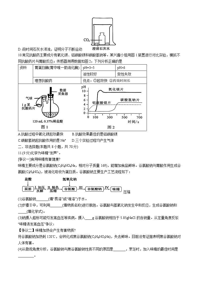 2024年福建省福州市中考二模化学试卷03