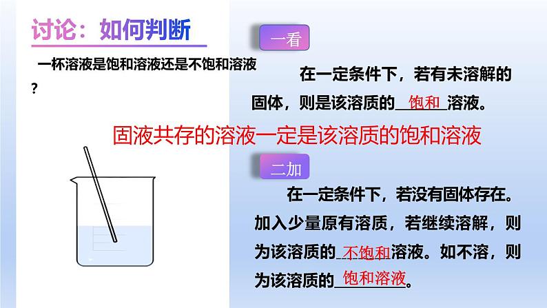 第三节 物质在水中的溶解（第2课时 饱和溶液与不饱和溶液）课件-2024-2025学年9上化学同步精品课堂课件（鲁教版2024）08