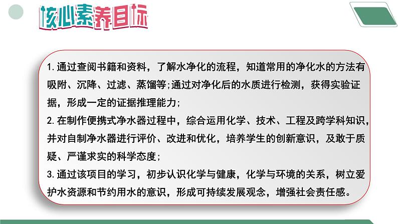 【核心素养】跨学科实践活动3 水质检测及自制净水器课件PPT+教学设计+同步练习（含答案和教学反思）02