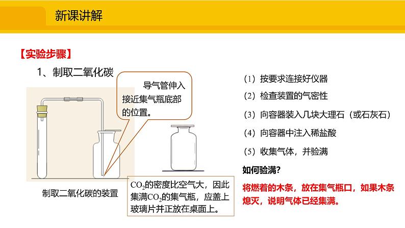 人教版（2024）九年级化学上册课件  实验活动3  二氧化碳的实验室制取与性质04