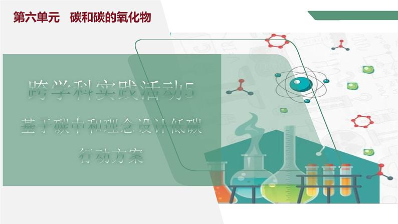 【核心素养】跨学科实践活动5 基于碳中和理念设计低碳行动方案课件PPT+教学设计+同步练习（含答案和教学反思）01