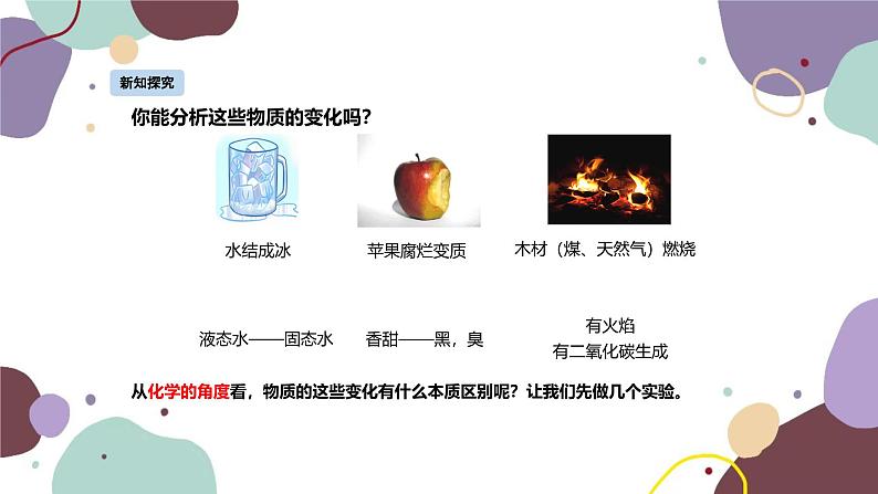 人教版化学九年级上册 1.1物质的变化和性质课件第5页