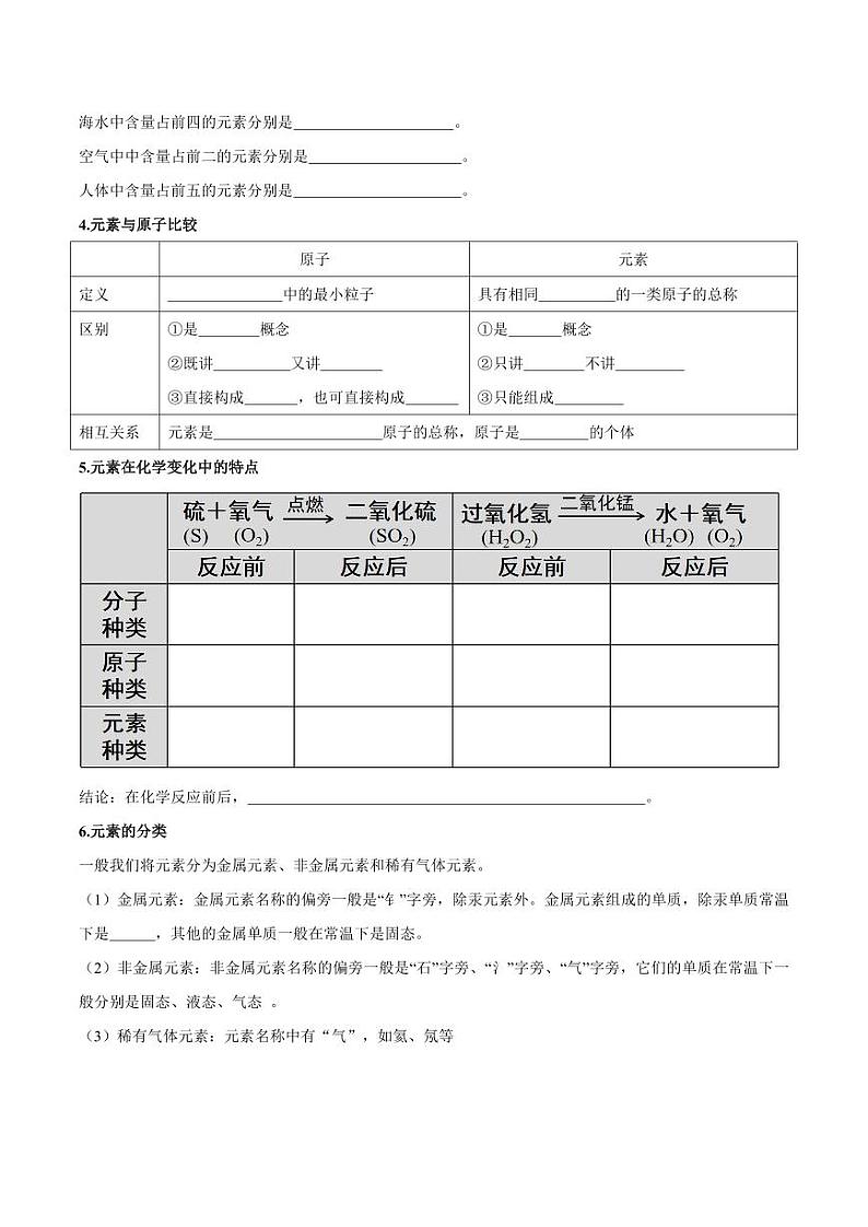 第10讲-元素-2024年新九年级化学暑假衔接讲义（人教版2024）（学生版）第2页