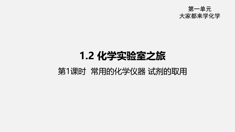 1.2 化学实验室之旅 第1课时 课件---2024-2025学年九年级化学科粤版（2024）上册01