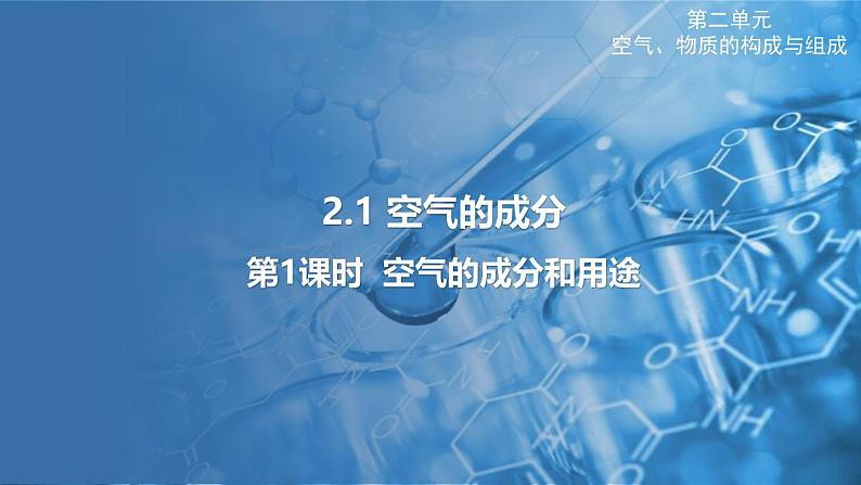 2.1 空气的成分 第1课时  课件---2024-2025学年九年级化学科粤版（2024）上册01