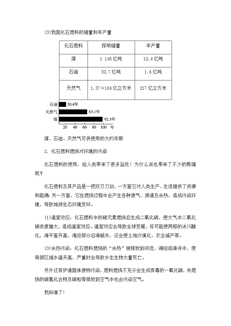 科粤版(2024)化学九年级上册 第5章 5.4  古生物的“遗产”——化石燃料 PPT课件+教案+习题03