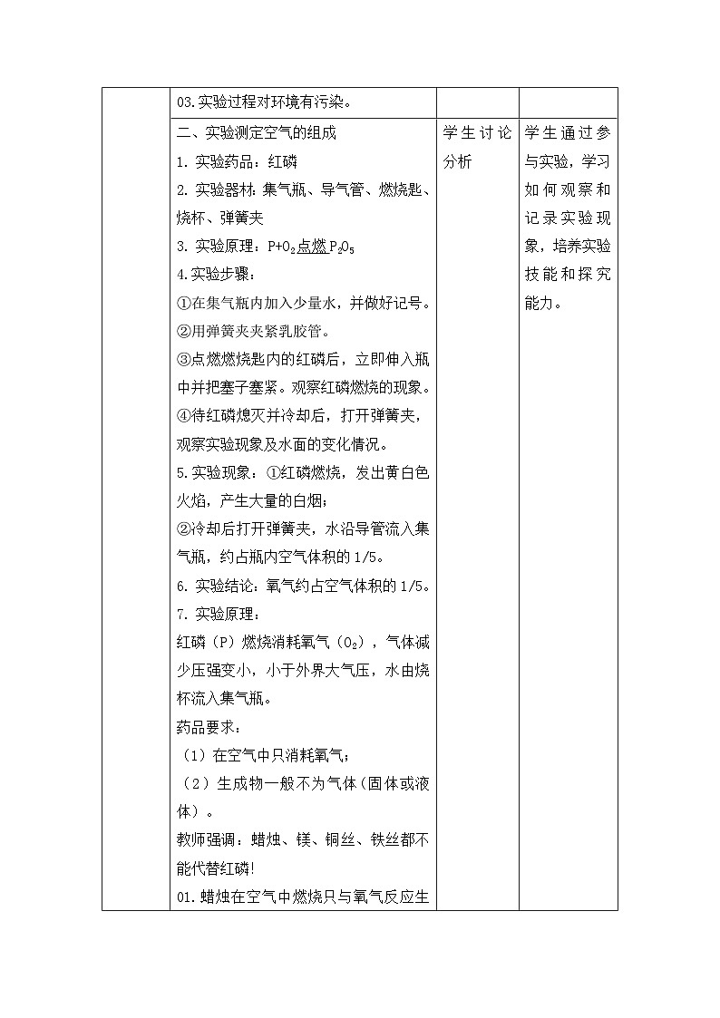 人教版(2024年新教材)九年级上册化学：第二单元2.1《我们周围的空气》教案03