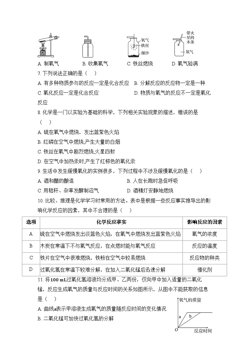 人教版(2024年新教材)九年级上册化学 第二单元 空气和氧气 学情评估测试卷（含答案）02