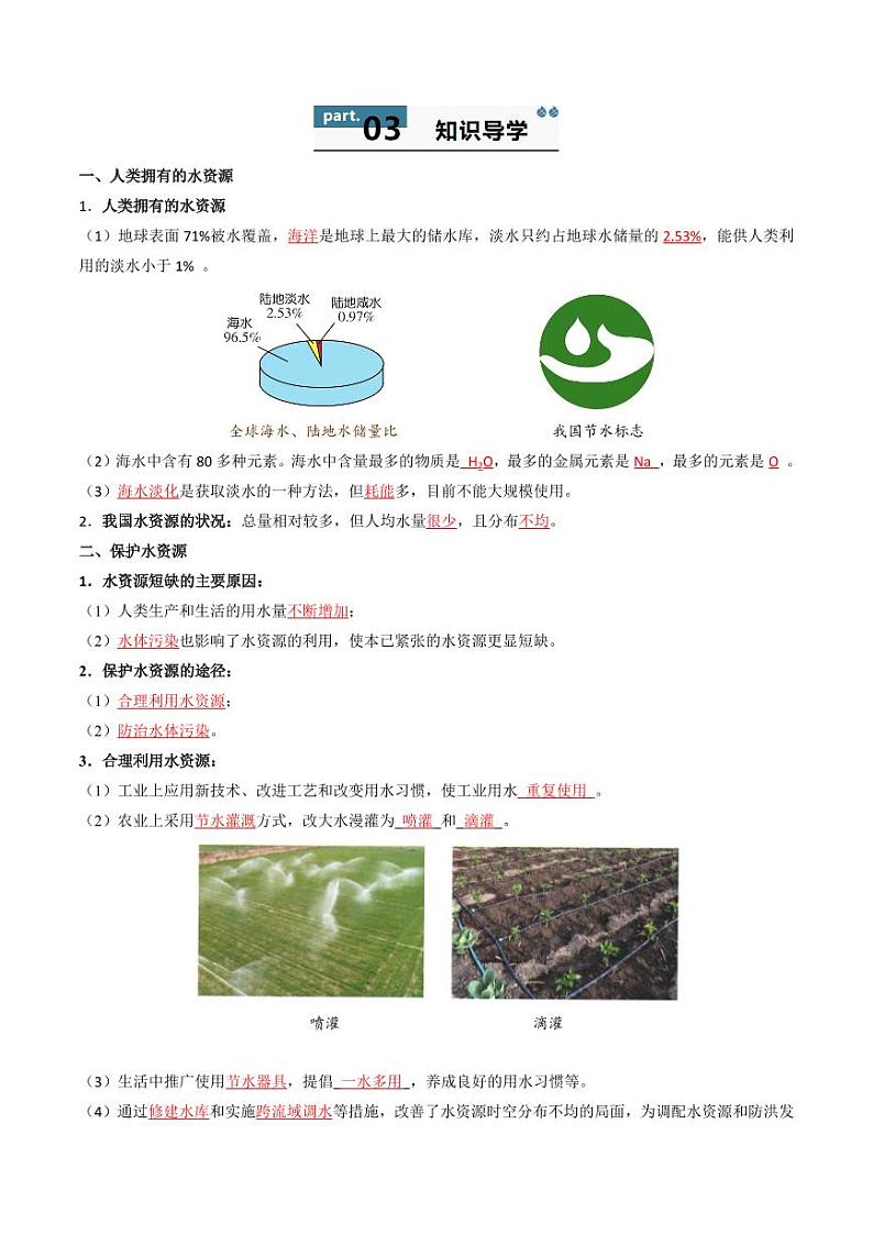 4.1 水资源及其利用（含答案） 2024-2025学年九年级化学上册同步学与练（人教版2024）02
