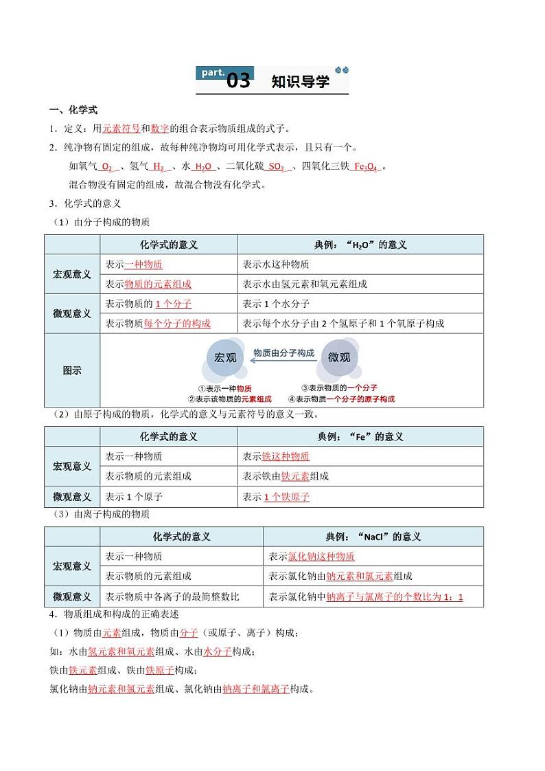 4.3.1 物质组成的表示（上）（含答案） 2024-2025学年九年级化学上册同步学与练（人教版2024）02