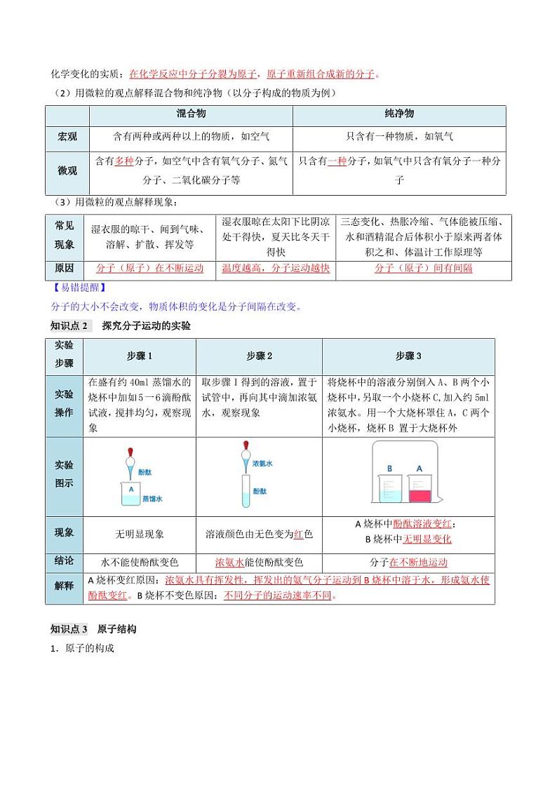 第3单元 物质构成的奥秘 （单元复习学案）（含答案） 2024-2025学年九年级化学上册同步学与练（人教版2024）03