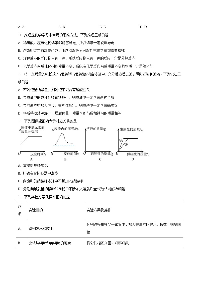 2024年黑龙江省齐齐哈尔市中考化学真题（2份打包，原卷版+解析版）03