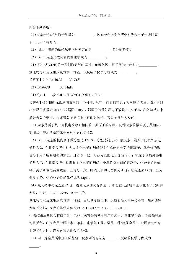 [化学]四川省达州市达川区2023—2024学年下学期九年级教育质量监测(中考适应性试题)(解析版)03