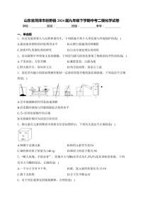 [化学][期中]2024年山东省菏泽市巨野县九年级下学期中考二模化学试卷(有答案)