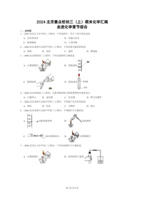 [化学]2024北京重点校初三上学期期末化学真题分类汇编：走进化学章节综合