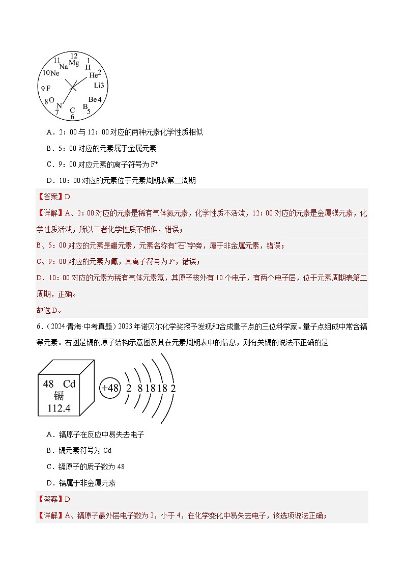人教版（2024）九年级上册化学第三单元 课题3 第2课时 元素符号和元素周期表  同步课件+同步练习03