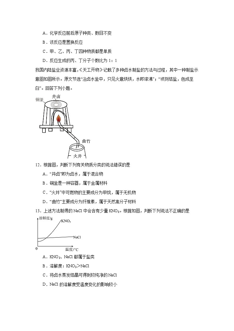 2024年广东省东莞市部分学校中考第三次模拟化学试题（附答案解析）第3页