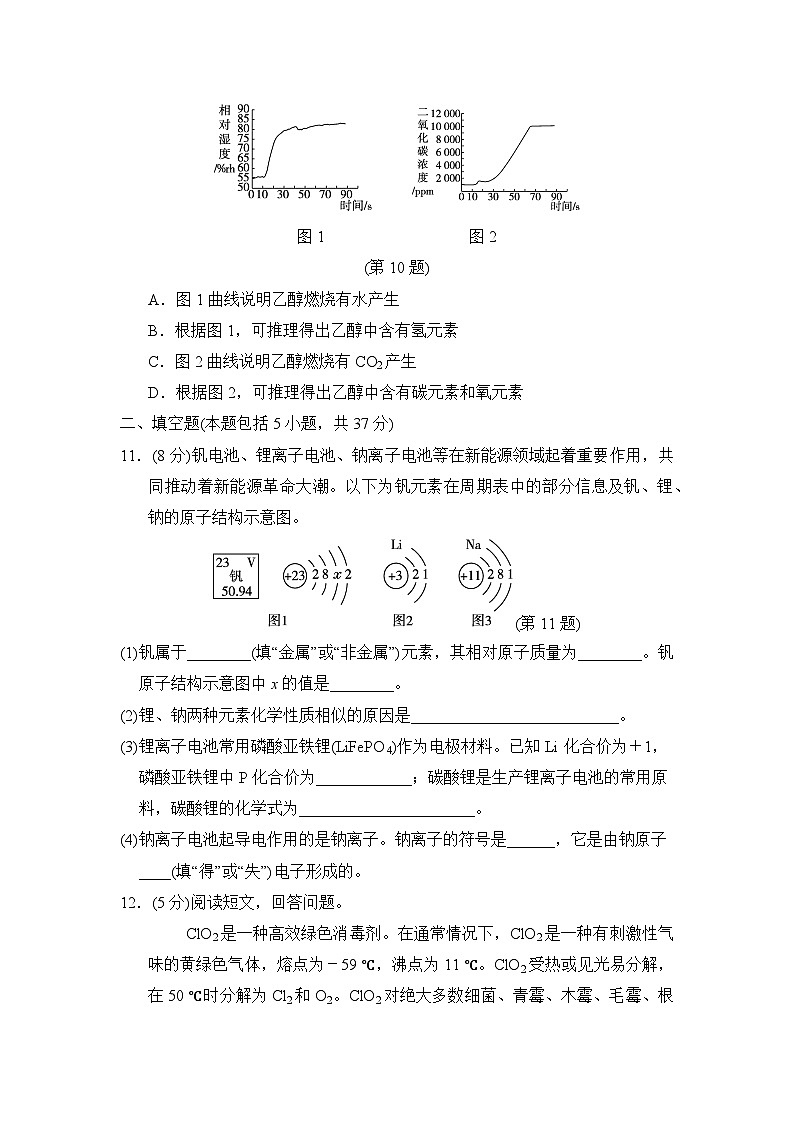 沪教版（全国）（2024）九年级上册化学期末学情评估测试卷（含答案）03