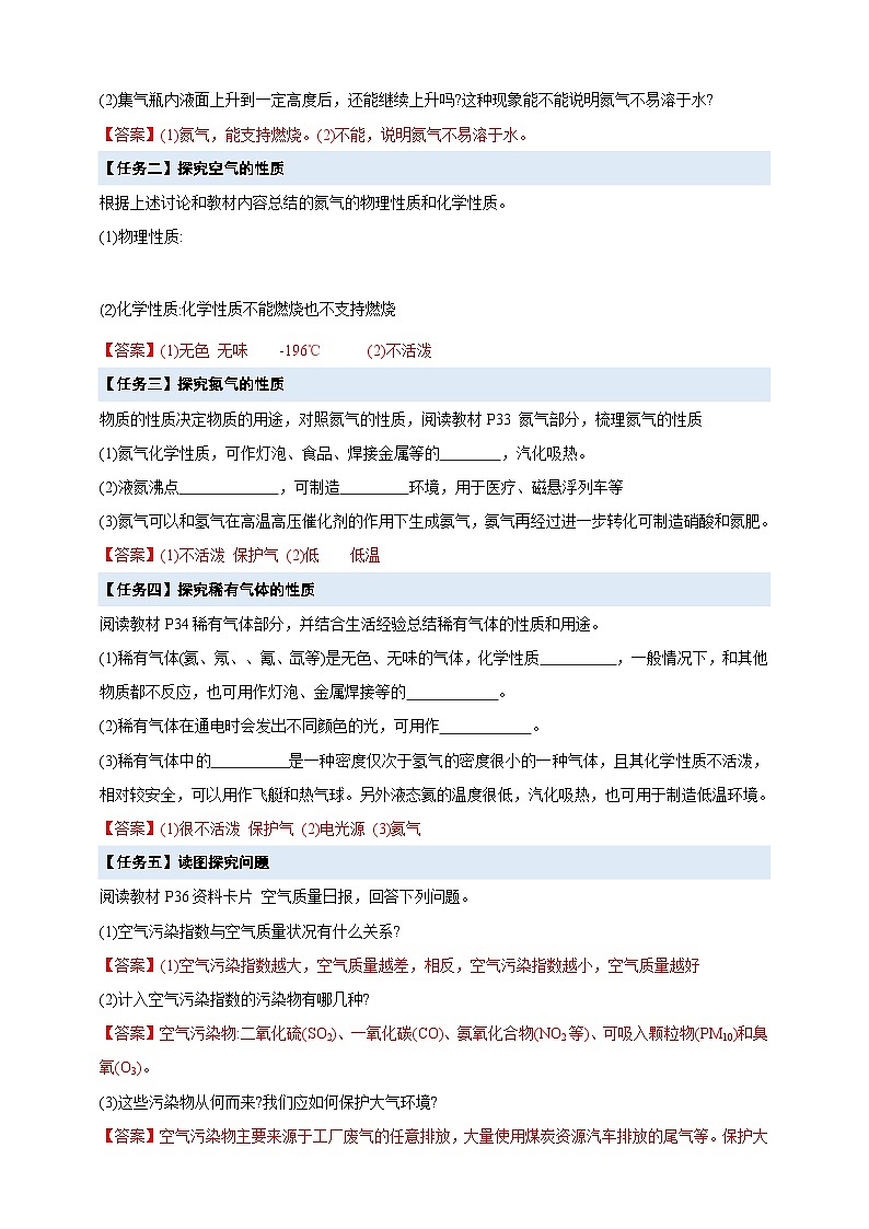 【核心素养】2.1.2 空气是一种宝贵的资源、保护大气环境--人教版化学九上同步探究学案(原卷版+解析版）02