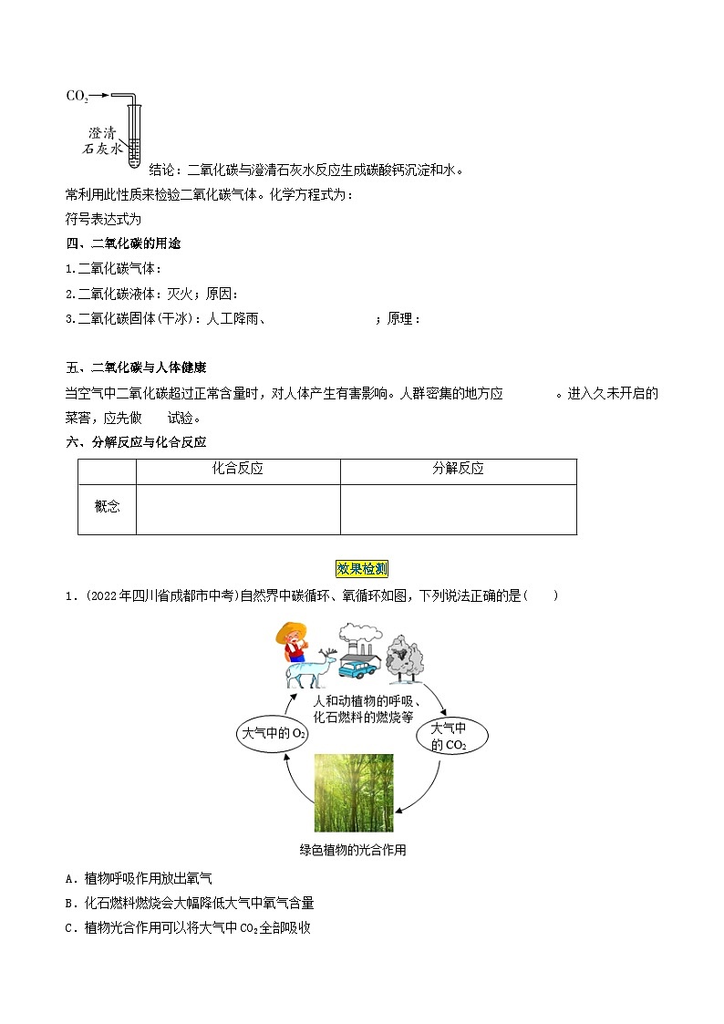 第6单元 课题4-1 二氧化碳和一氧化碳（一）-2024年初中化学同步讲义（人教版）03