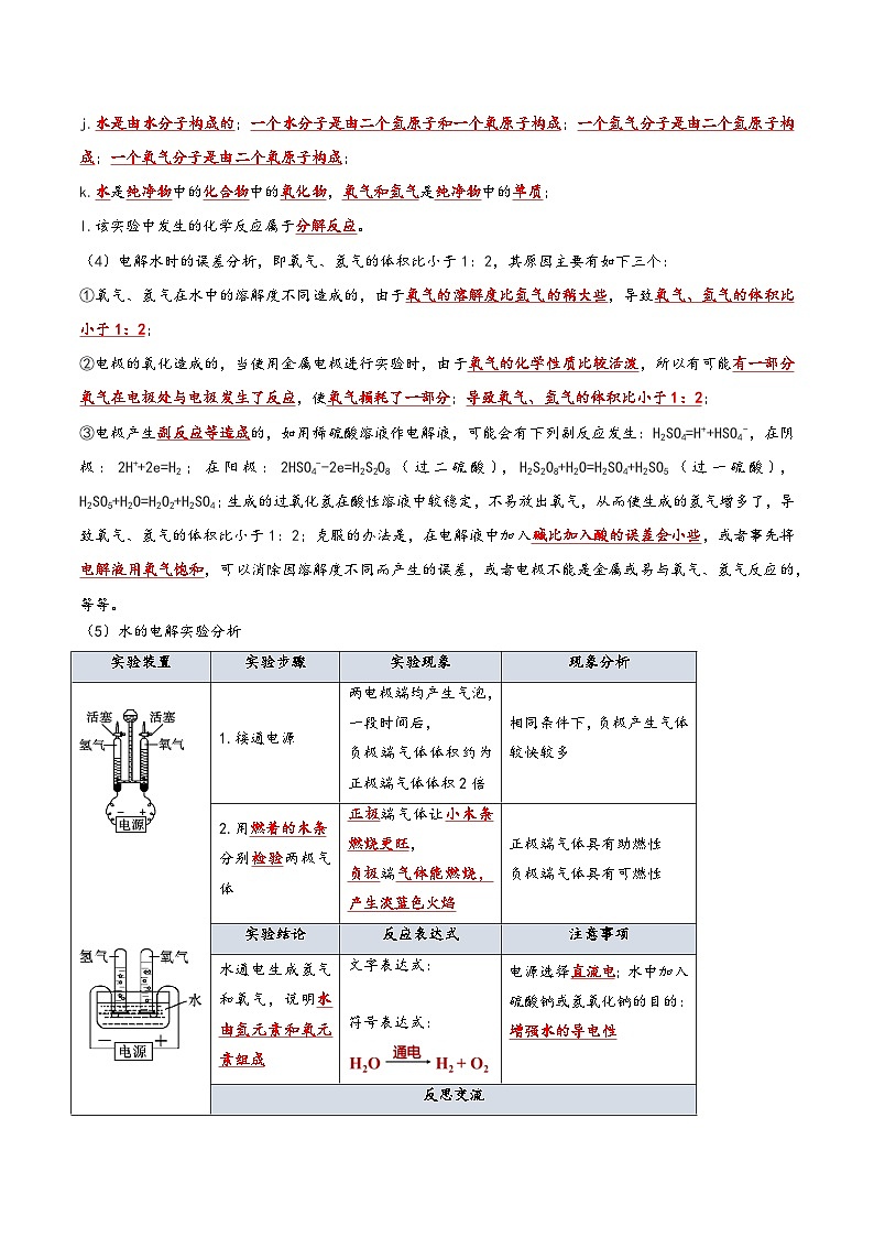 人教版九年级化学上册同步考点解读与专题训练4.3水的组成(考点解读)(原卷版+解析)第2页