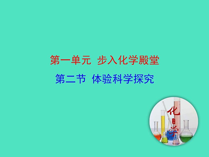 2024-2025 鲁教版化学九年级上册 1.2 体验化学探究 课件01